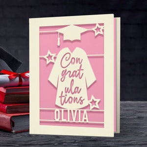 Personalized Graduation Cards for Him Her Daughter Son Graduates Students Friends Congratulation Laser Paper Cut Class of 2023 Greeting Card image 5