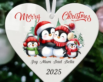 Adornos navideños personalizados para el árbol de Navidad 2025, adornos navideños personalizados de acrílico blanco, adornos navideños para regalar a la familia.