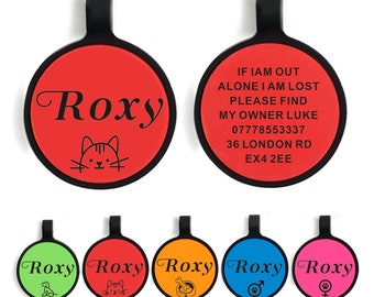 Personalized Dog Tag Cat Name Tag ID Tags Custom Dog Tags for Dogs Puppy Cats Silicone Tag for Pets