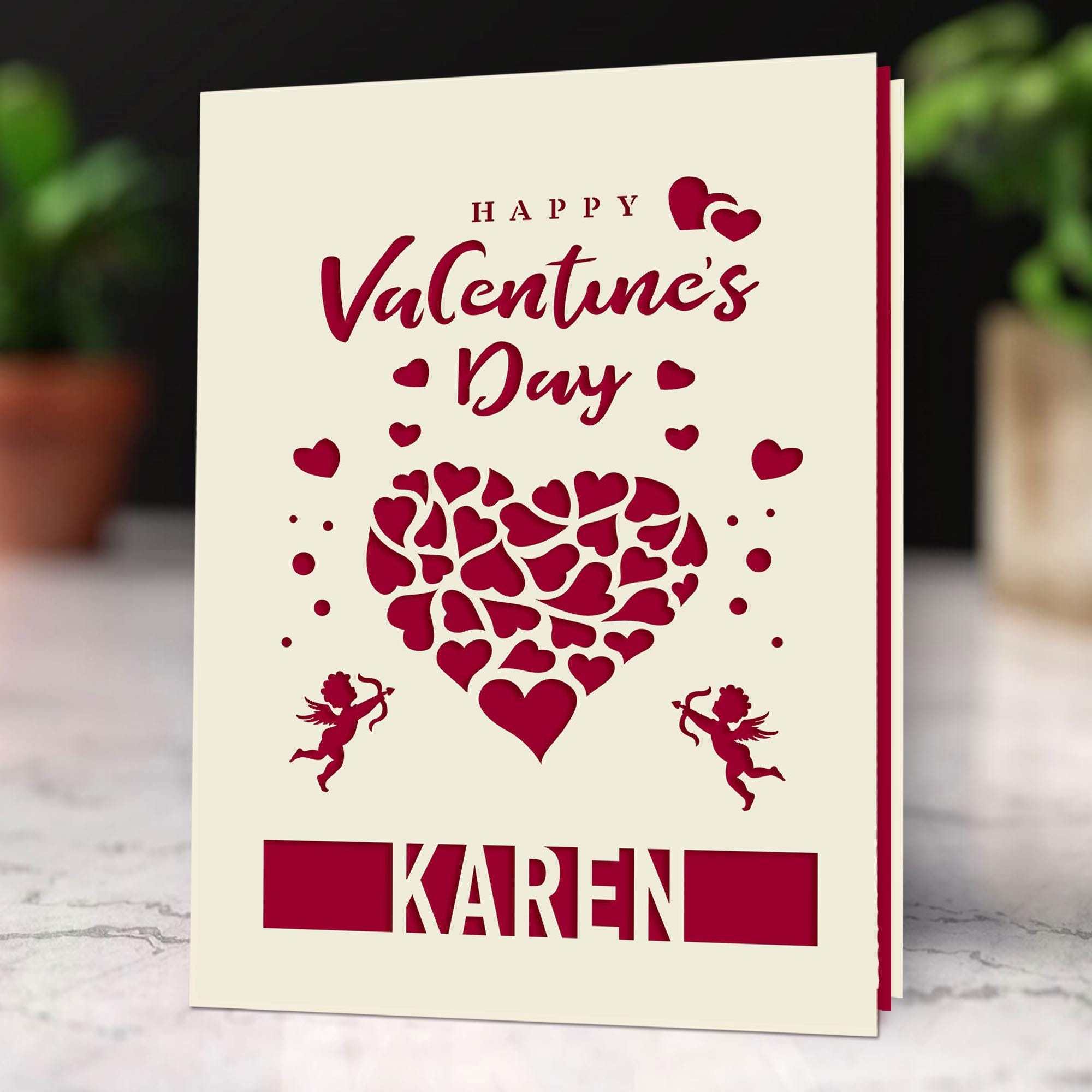 Personalized Valentines Day Cards for Him Her Valentines Day Gifts With ...