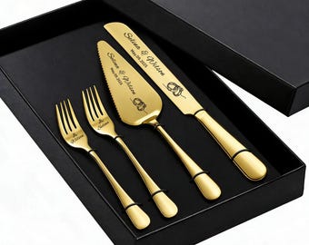 Personalized Wedding Cake Knife and Server Set Wedding Gifts Custom Cake Cutting Set for Wedding Sliver Cake Knife and Server Set Wedding