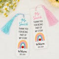 Personalized Bookmark Teacher Appreciation Gifts Thank You Gifts for Women Acrylic Book Marks with Tassels for Book Lovers Teacher Tutor