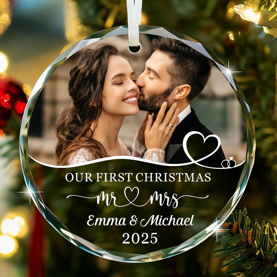 Personalized Our First Christmas Ornament 2025, Mr and Mrs Christmas ...