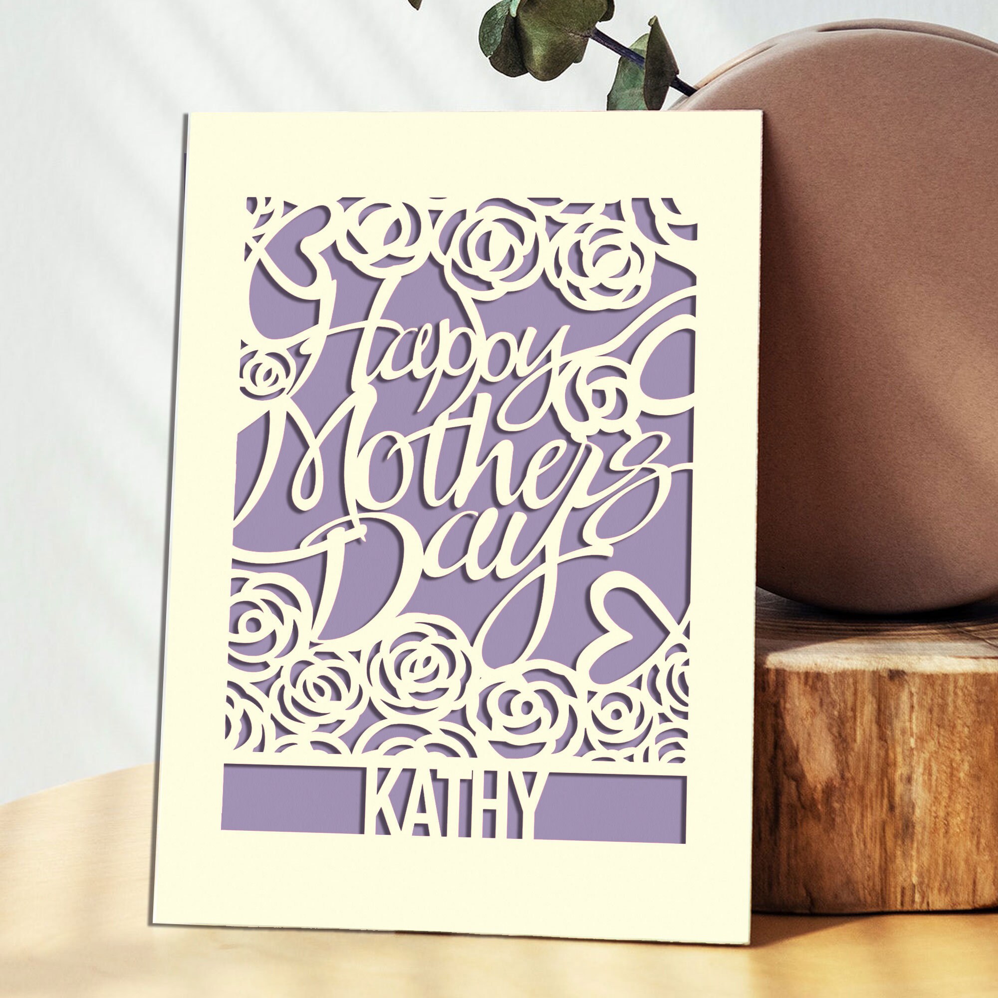 Personalized Mothers Day Gift Custom Name Happy Mothers Day Card Gifts ...