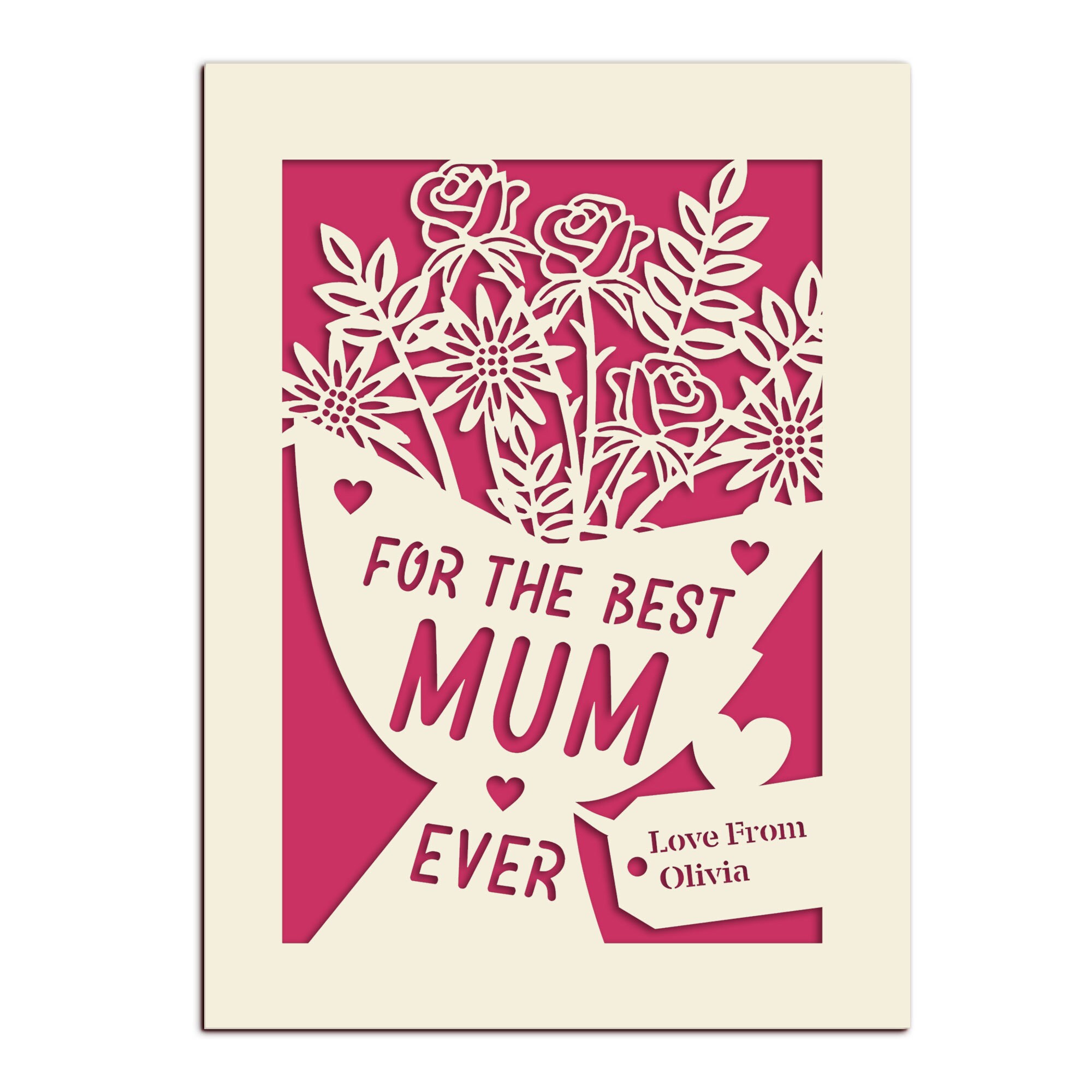 Personalized Mothers Day Card From Daughter Custom Mothers Day Gift ...