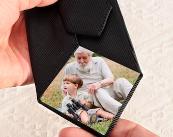 Custom Photo Patch for ties 4Pcs Tie Patch Father of The Bride Gifts Personalized Gifts for Dad Groomsman Grandpa Father of The Groom Gifts