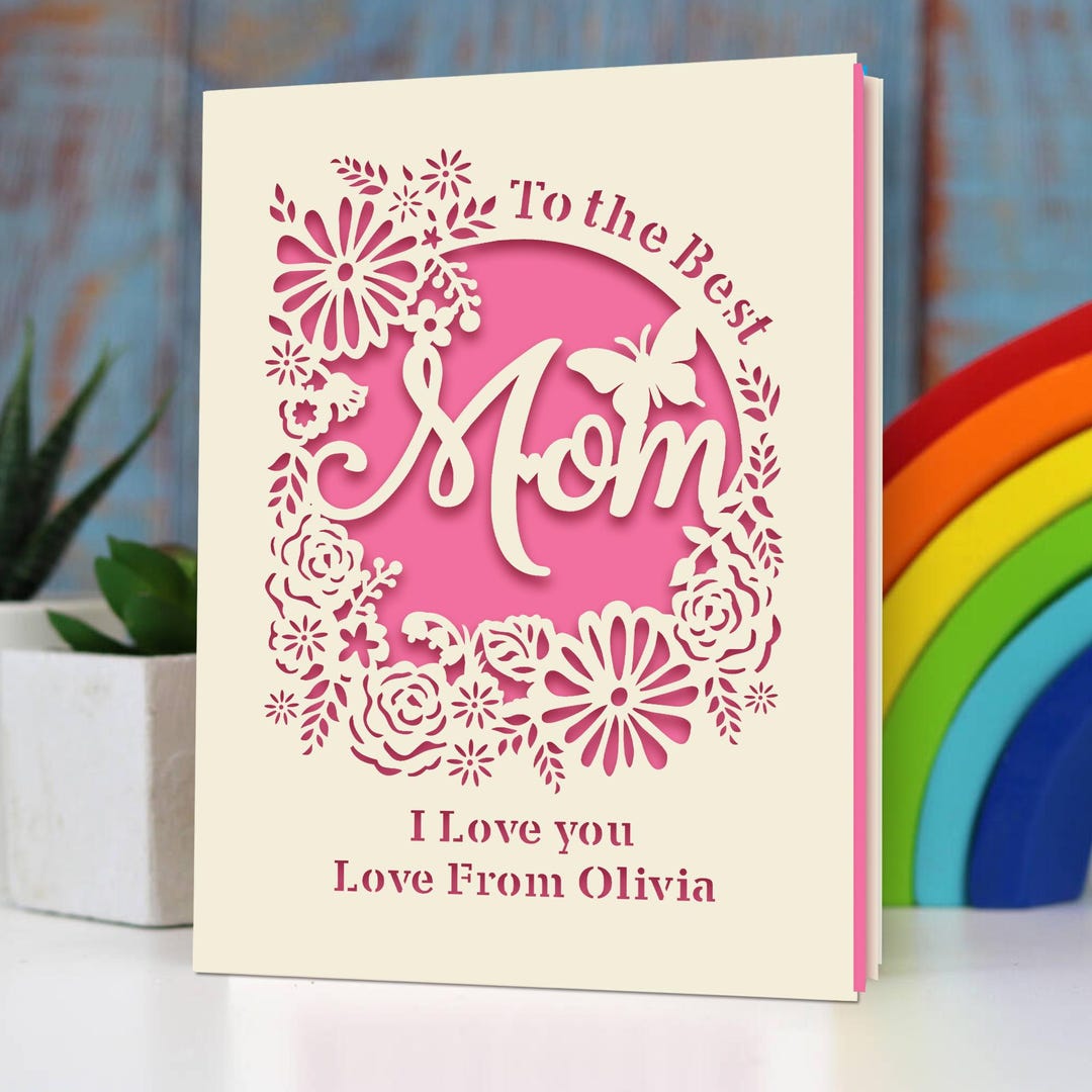 Personalized Mothers Day Card Custom Mothers Day Gifts for Best Mom Mum ...