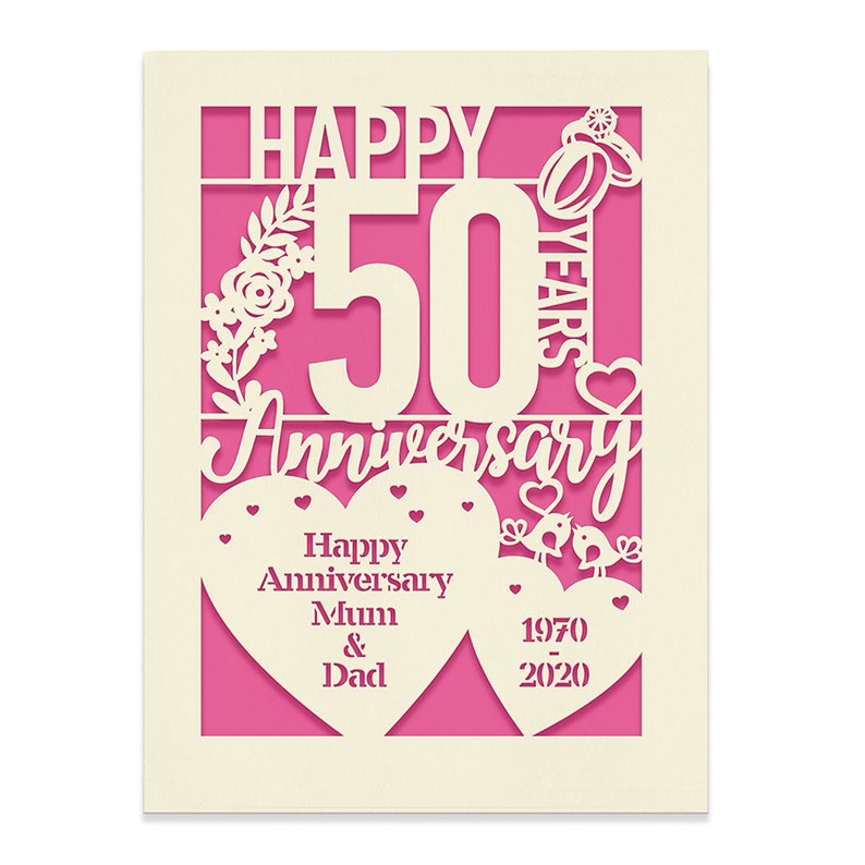 Personalized Anniversary Card Gift for Wedding Memory Lover Etsy