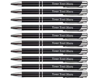 Bolígrafos personalizados, paquete de 12 bolígrafos negros personalizados con nombre. Regalos para hombres, mujeres, estudiantes, cumpleaños, Día del Padre, Navidad y graduación.