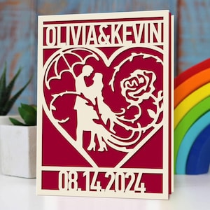 Personalized Wedding Anniversary Card | Wedding Memory Keepsake Greeting Card | Custom Anniversary Card with Envelopes