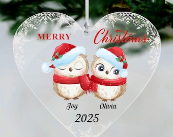 Adornos navideños personalizados para el árbol de Navidad 2025. Adornos navideños para la familia.