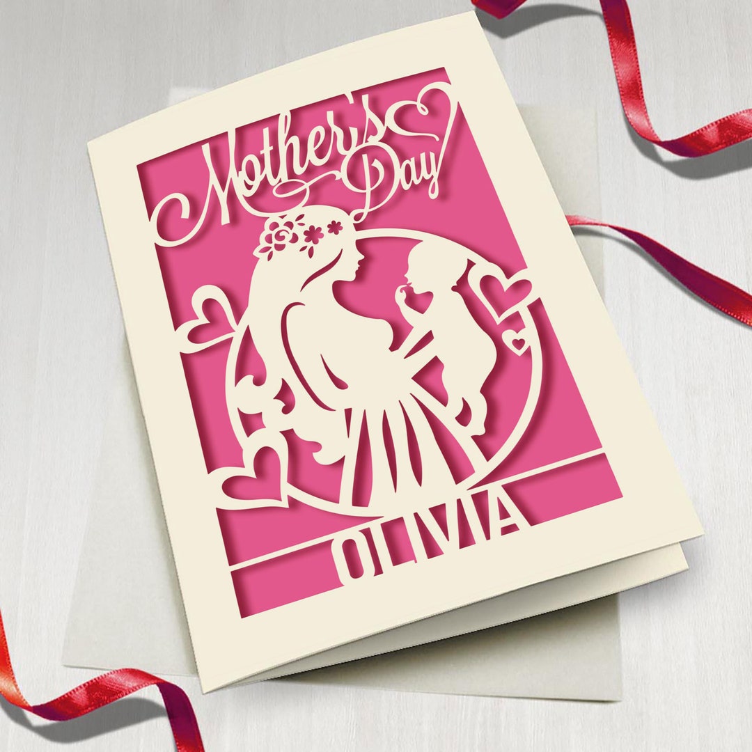 Personalized Happy Mothers Day Cards Handmade in US Engraved Cards for ...