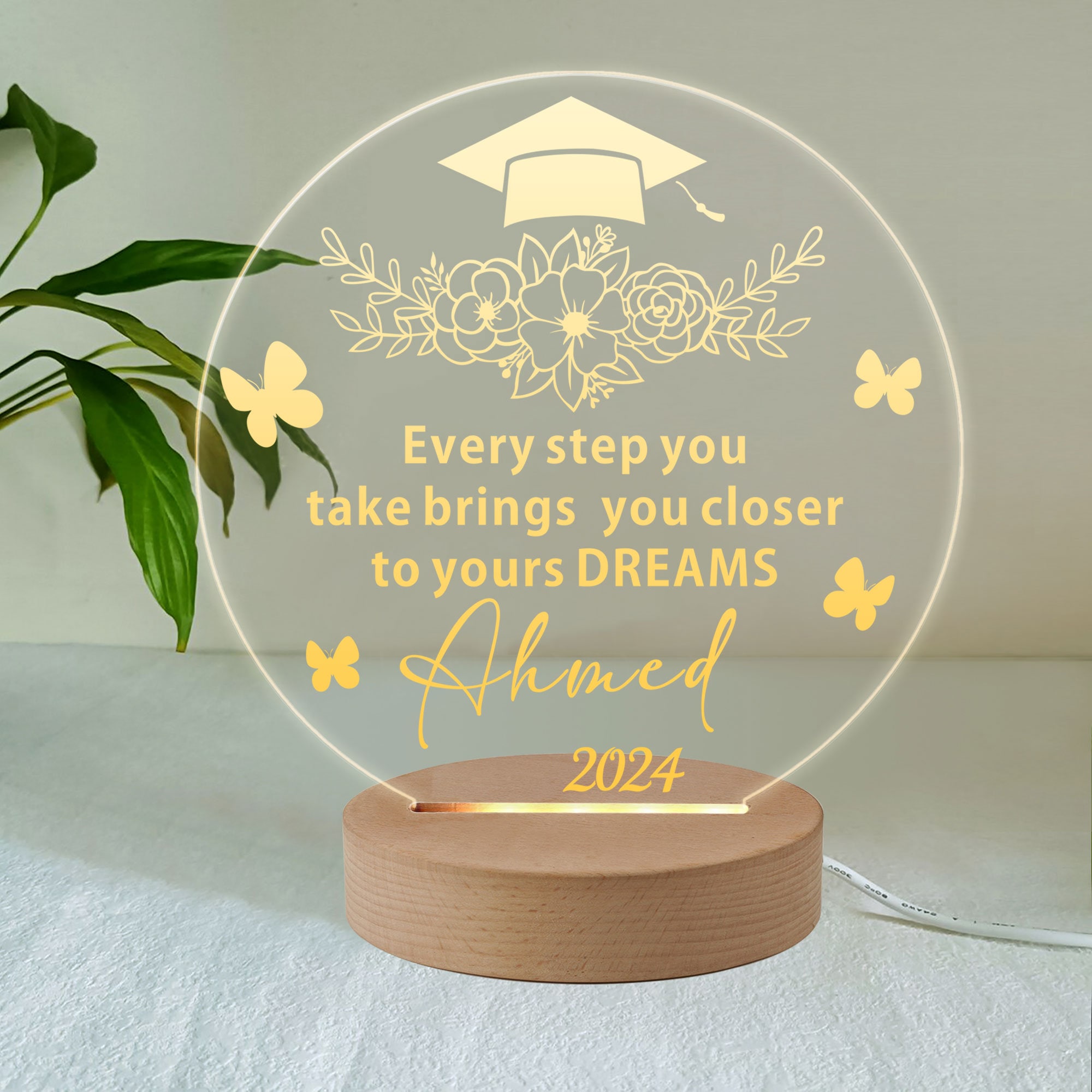 Personalized Graduation Night Light Grad Night Lamp Gifts With Any Name ...