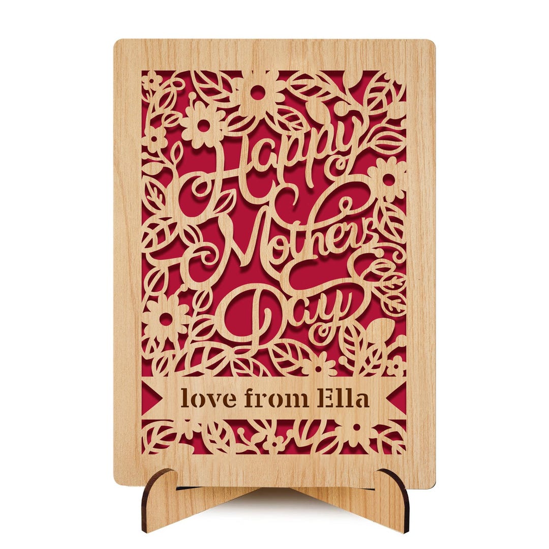 Personalized Mothers Day Card, Happy Mothers Day Card, Custom Mothers ...