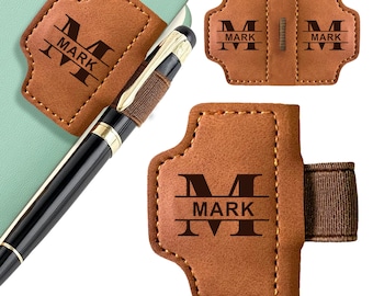 Marcapáginas magnéticos para mujeres, niños y hombres; marcapáginas de piel con clip y portalápices; marcapáginas grabados con láser para lectura, amantes de los libros, Navidad