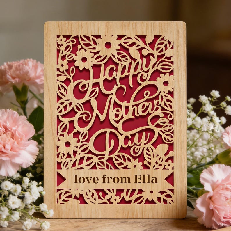 Personalized Mothers Day Card, Happy Mothers Day Card, Custom Mothers ...