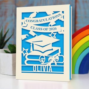 Personalized Graduation Cards Class of 2026 Personalized College Graduation Gifts Laser Paper Cut Greeting Cards Graduate Gifts for Her Him