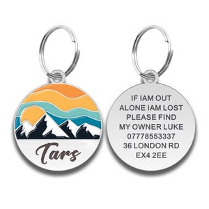 Dog Tags Personalized for Pets Dog Tag Dog Name Tag Deep Laser Engraved Dog Tag Cat Name Tag Colorful Stainless Steel Custom Dog ID Tag