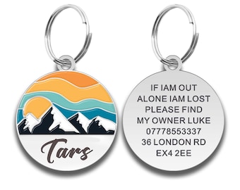 Dog Tags Personalized for Pets Dog Tag Dog Name Tag Deep Laser Engraved Dog Tag Cat Name Tag Colorful Stainless Steel Custom Dog ID Tag