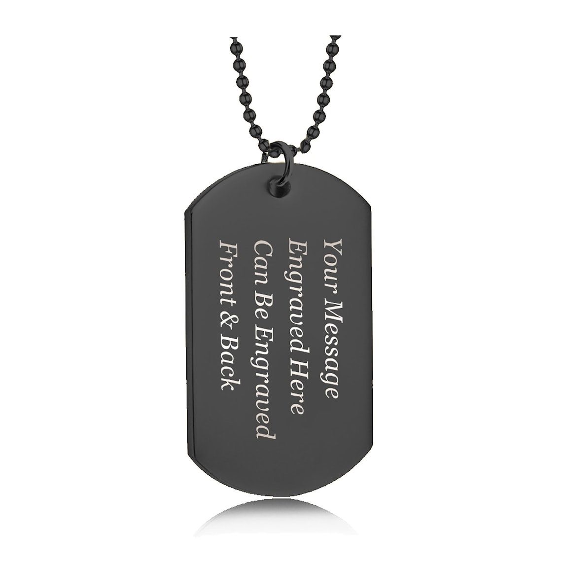 Personalized Engraved Dog Tag Necklace Army Card Identity Etsy