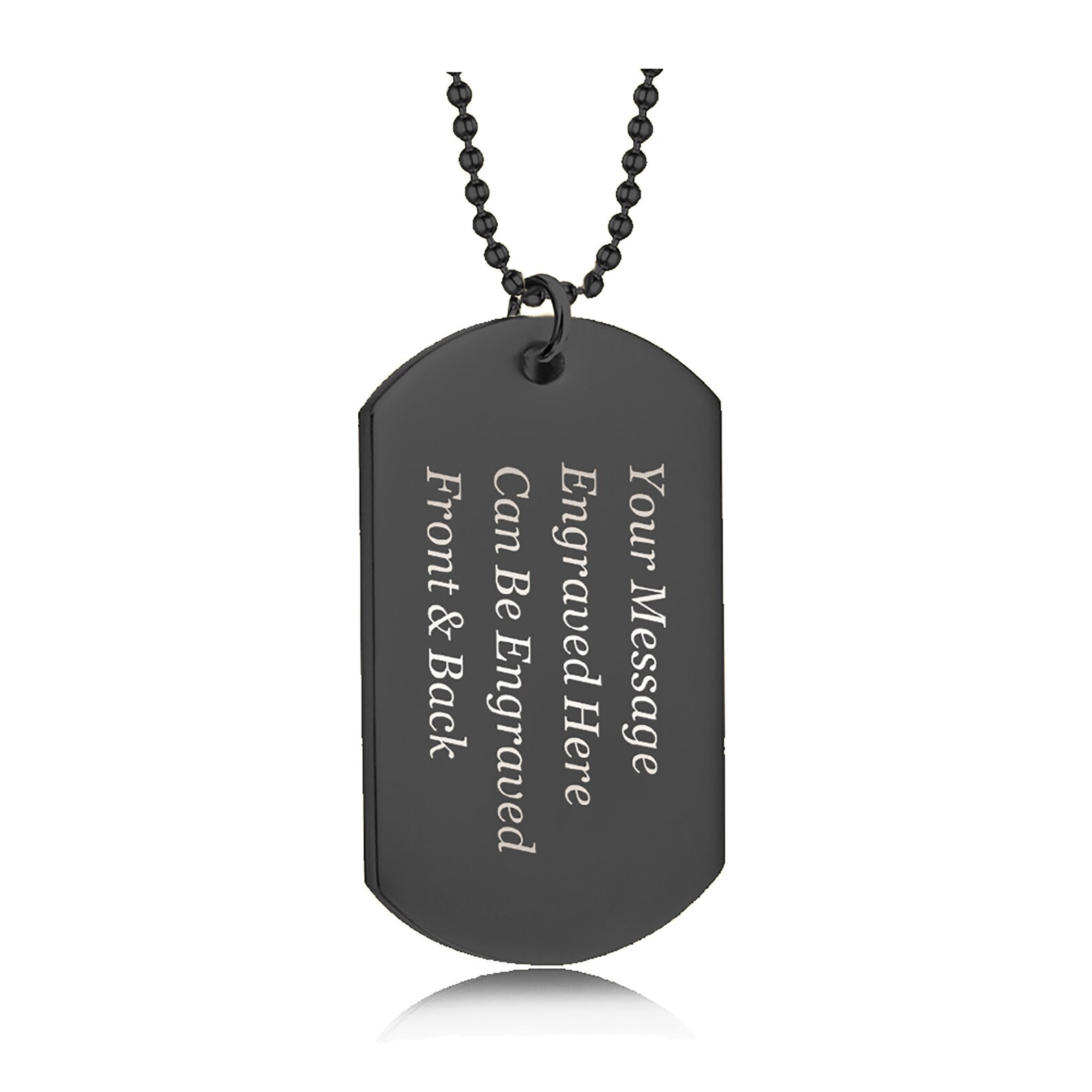 Personalized Engraved Dog Tag Necklace Army Card Identity Etsy