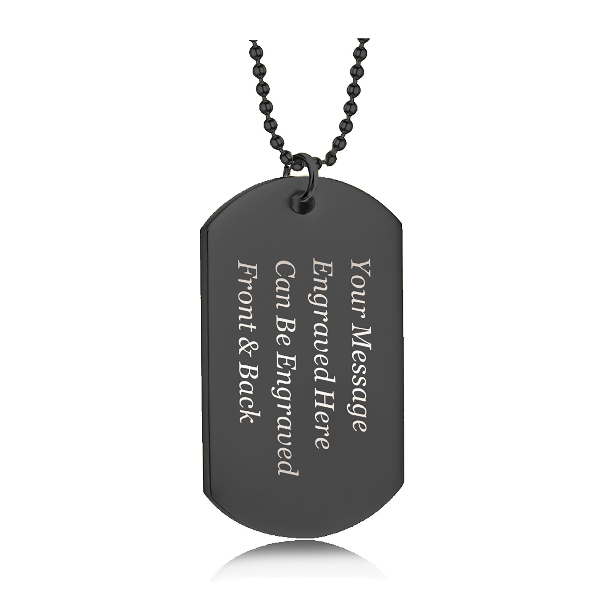 Personalized Engraved Dog Tag Necklace Army Card Identity Etsy