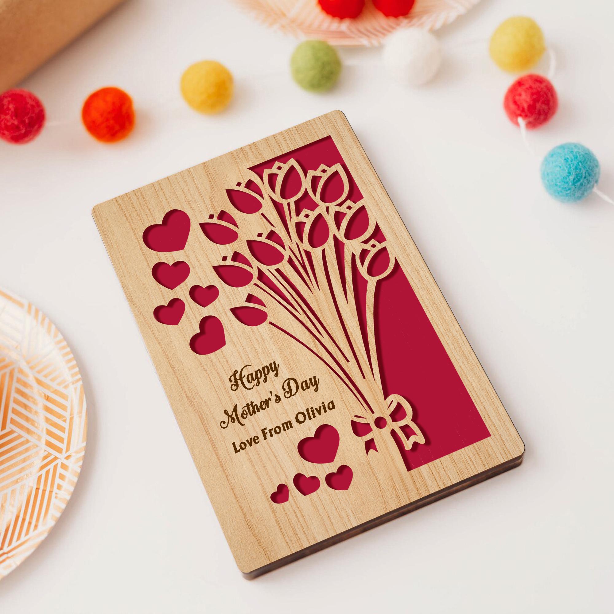 Personalized Mothers Day Card, Happy Mothers Day Card, Custom Mothers ...