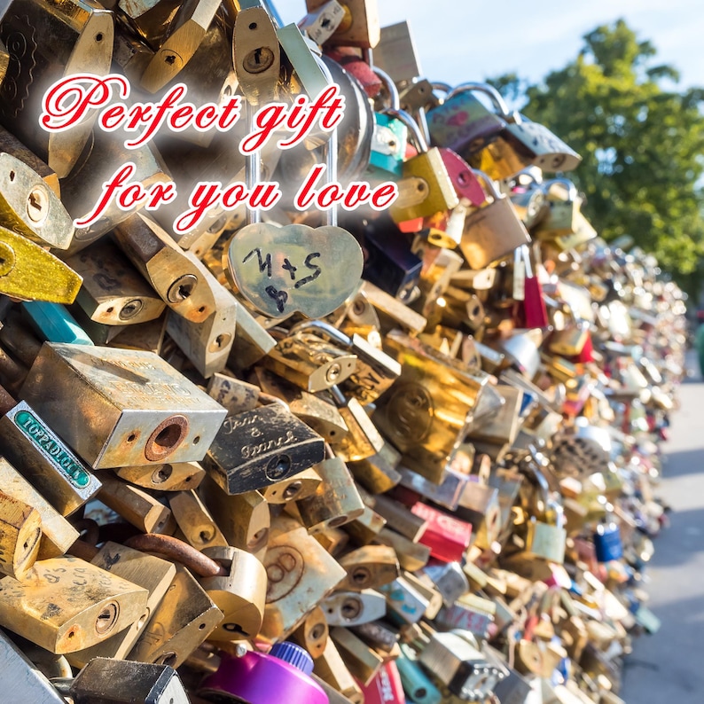 Random Padlocks Custom Engraved Padlock Anniversary, Love Lock for Bridge, Wedding ...