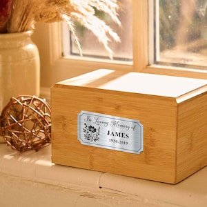 Personalized Memorial Plaques Engraved Plaques Custom Memorial Gift Bench Plaque for Urns Custom Name Plate with Adhesive Backing