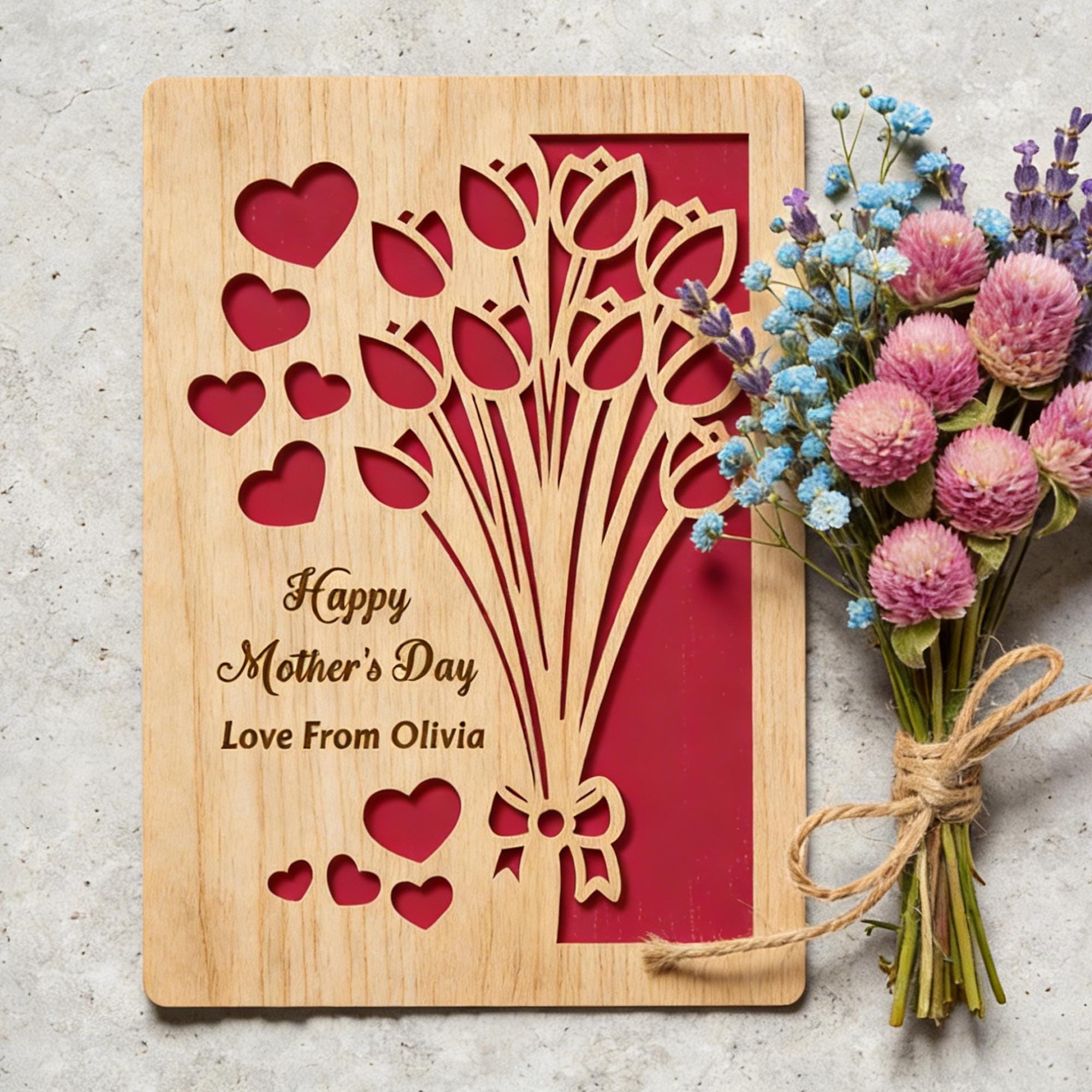 Personalized Mothers Day Card, Happy Mothers Day Card, Custom Mothers ...