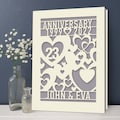 Personalized Anniversary Card with Couples Names Customized Happy Anniversary Gift for 20th 30th 50th Wedding Anniversary