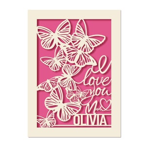 Personalized Happy Mothers Day Card Engraved Butterfly Design Mothers Day Gift Custom Greeting Cards For Mum Mother Mummy