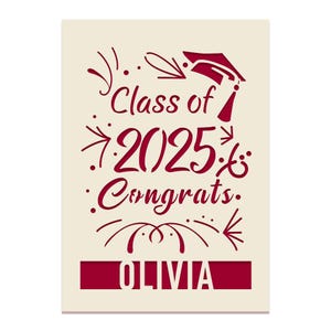 Personalized Graduation Gifts Custom Cards Congrats Grad Class of 2025 Greeting Cards Laser Paper Cut Card for Her Him Son Daughter Friend