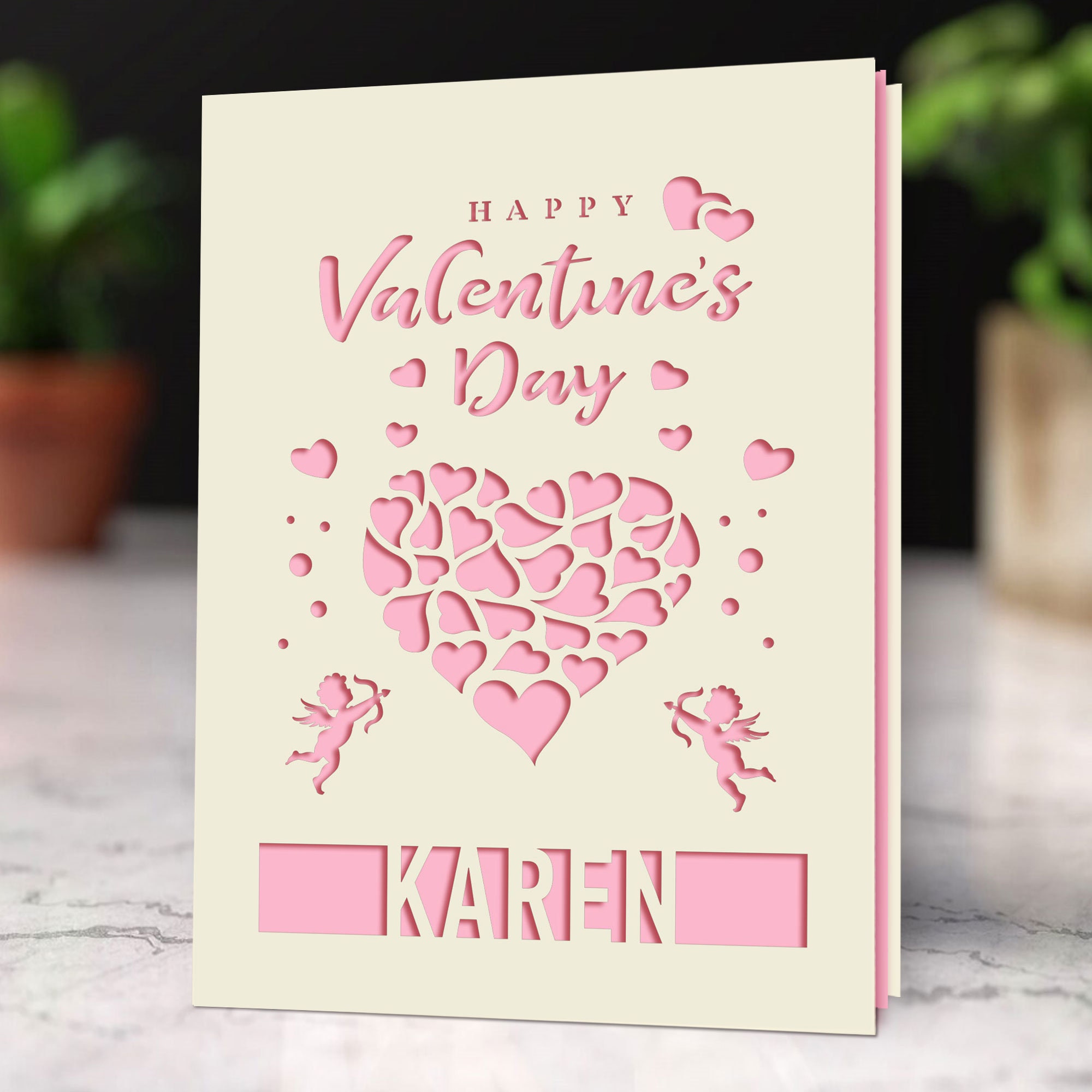 Personalized Valentines Day Cards for Him Her Valentines Day Gifts With ...