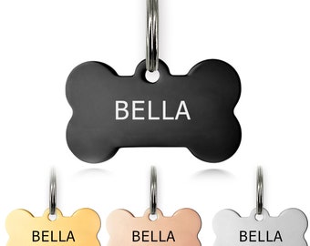 Personalized Stainless Steel Dog ID Tags Custom Dog Tags,  Pet Tags With Address And Name Engraving Available Both Sides