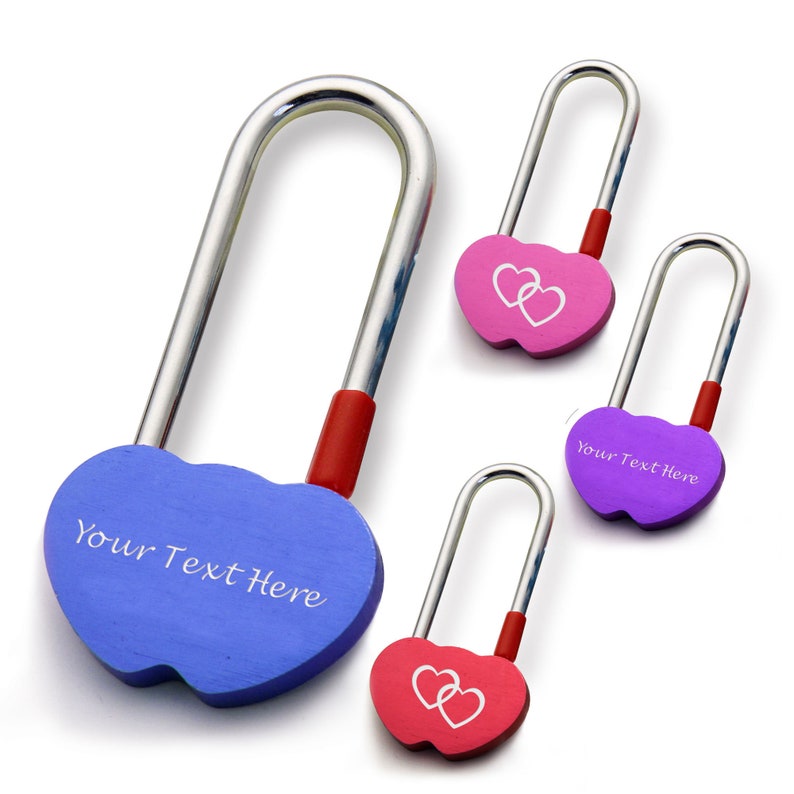 Personalized Love Lock Engraved Padlock for Her Him Custom Gift for ...