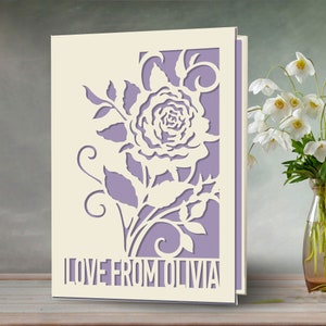 Personalized Mothers Day Card Mothers Day Gifts from Daughter Mothers Day for Mum Nanny Mother Grandmother Wife Mama Grandma with Envelope