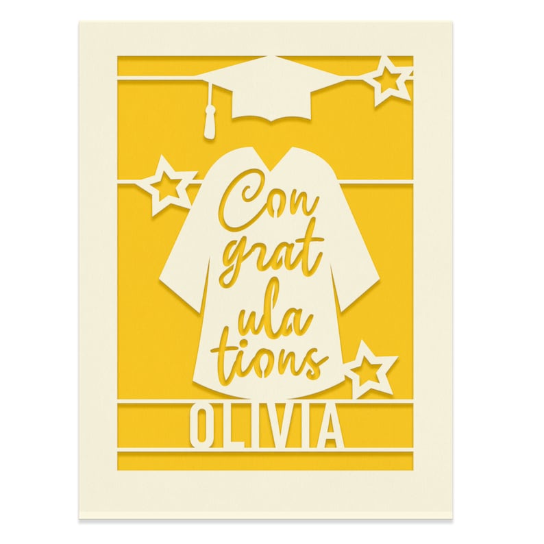Personalized Graduation Cards for Him Her Daughter Son Graduates Students Friends Congratulation Laser Paper Cut Class of 2023 Greeting Card Gold