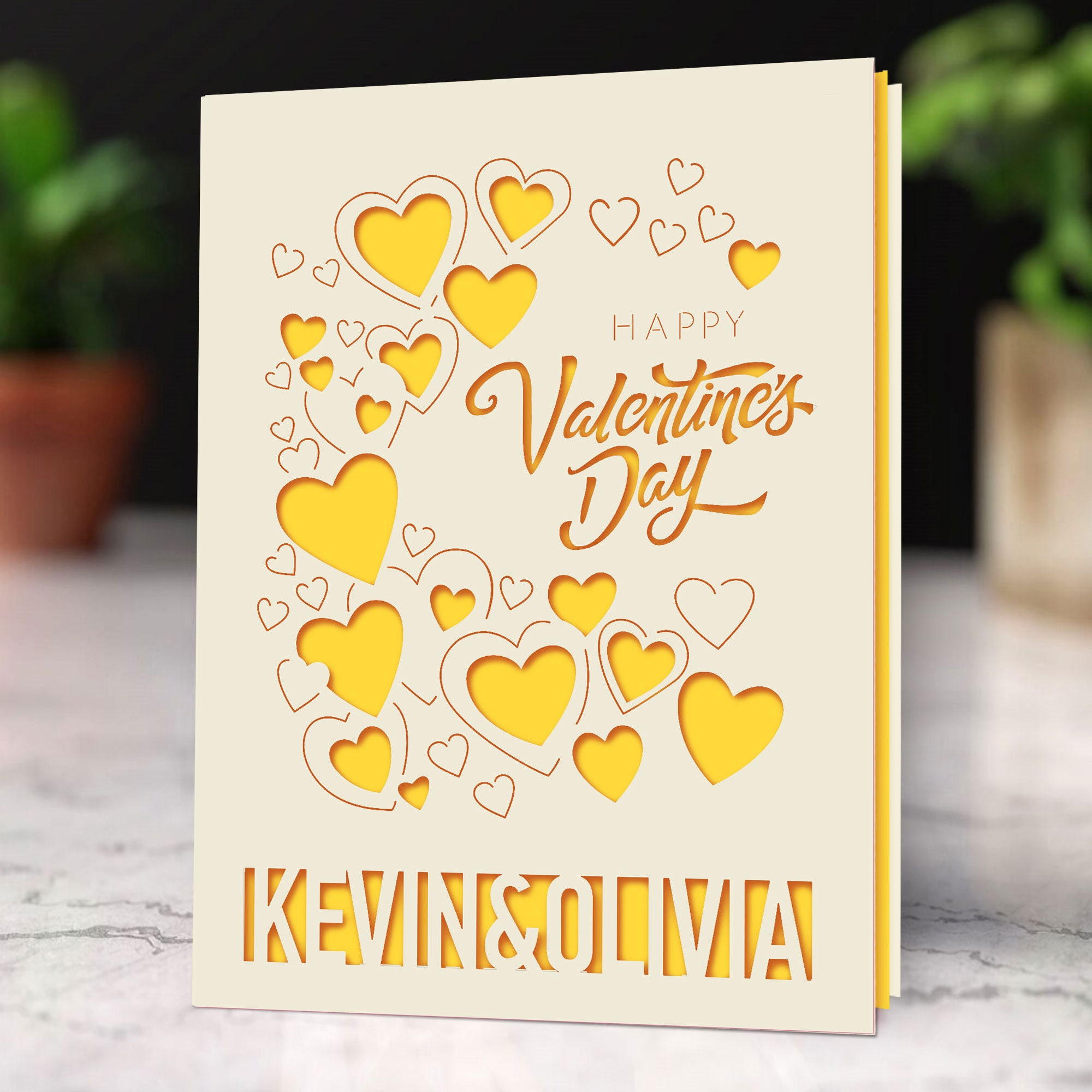 Personalized Valentines Day Cards for Him Her Valentines Day Gifts With ...