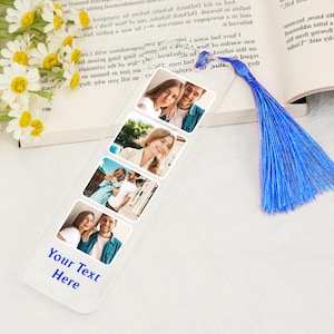 Personalized Bookmark Book Marks Photo Gifts for Christmas Bookmarks Gifts for Women Men Book Mark for Book Lovers Gifts for Christmas