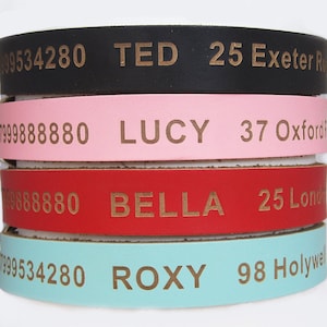 Dog Collar Personalized Leather Dog Collar Custom Pets Collar Small Medium Large Dogs Collars for Pets with Name Engraved