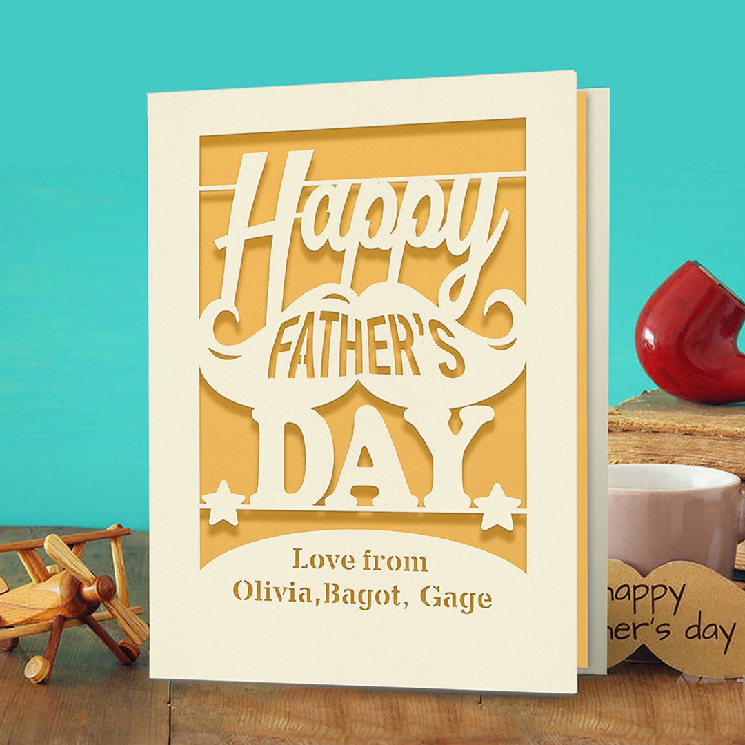 Personalized Father's Day Card Custom Fathers Day Gift Idea for Dad