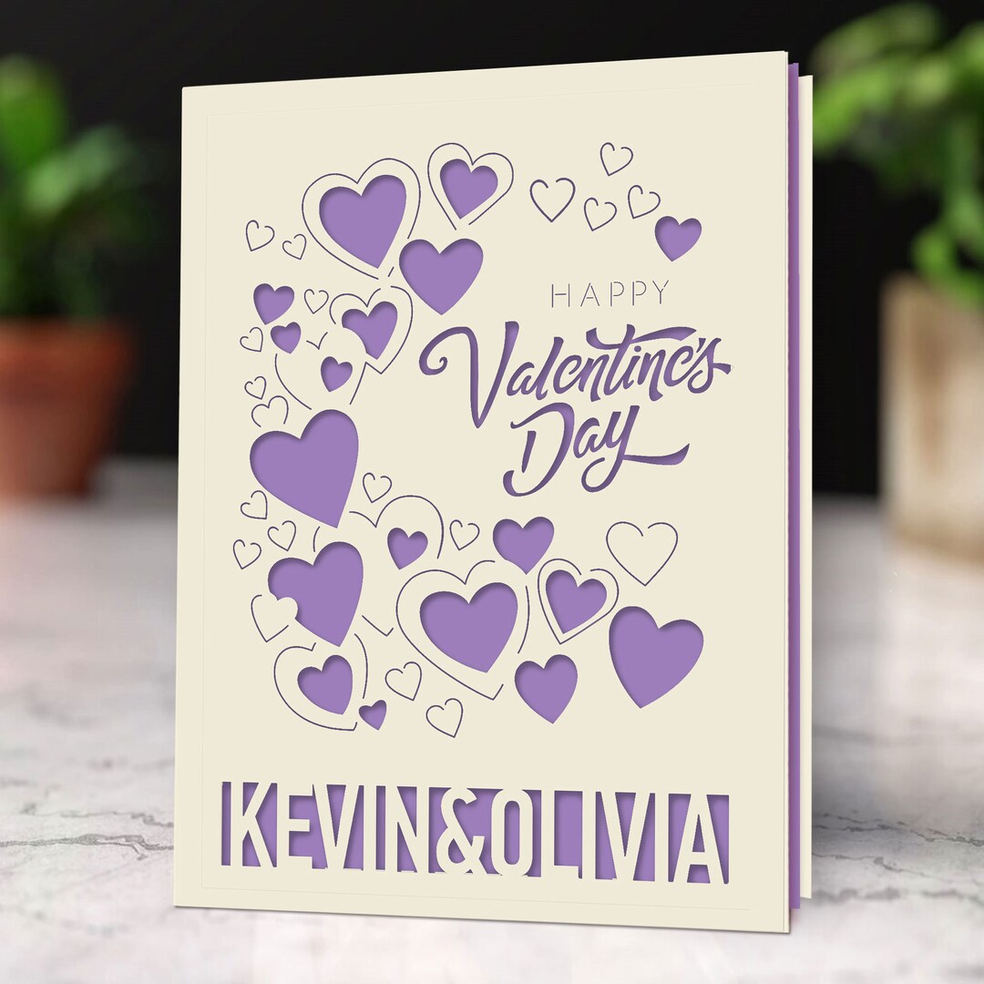 Personalized Valentines Day Cards for Him Her Valentines Day Gifts With ...