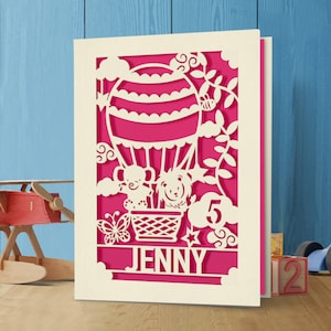 Personalized Happy Birthday Card Paper Cut Happy Birthday Card for Him Her Women Girl Boy Men Custom Gift with Envelope 16th 18th 21st 30th