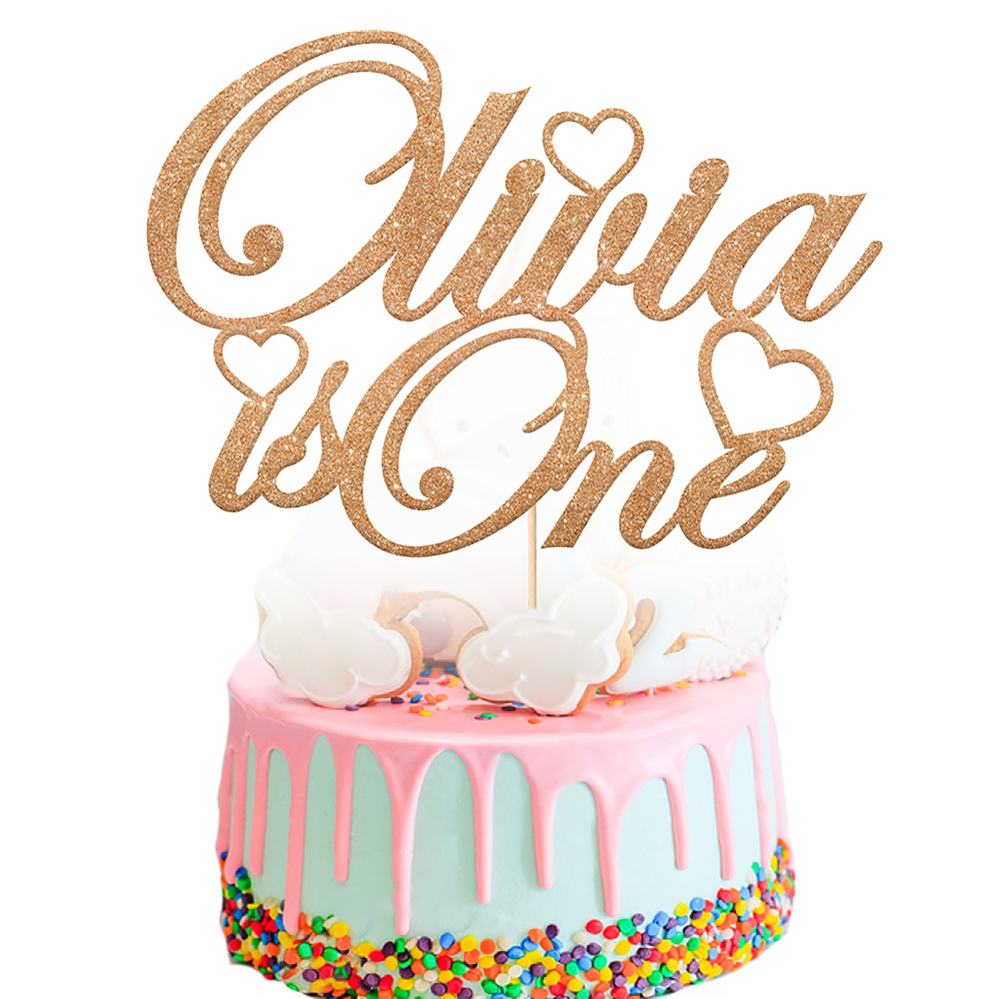 Personalized Happy 1st 2nd 3rd Birthday Cake Topper Custom - Etsy