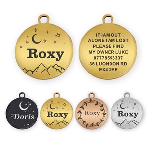 Personalised Pets Tags for Dogs Cats Custom Pet Collar Engraved Dog Name Tag for Dog Cat Puppy Stainless Steel ID Tags