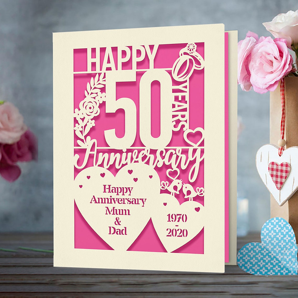 Personalized Anniversary Card Gift for Wedding Memory Lover Etsy