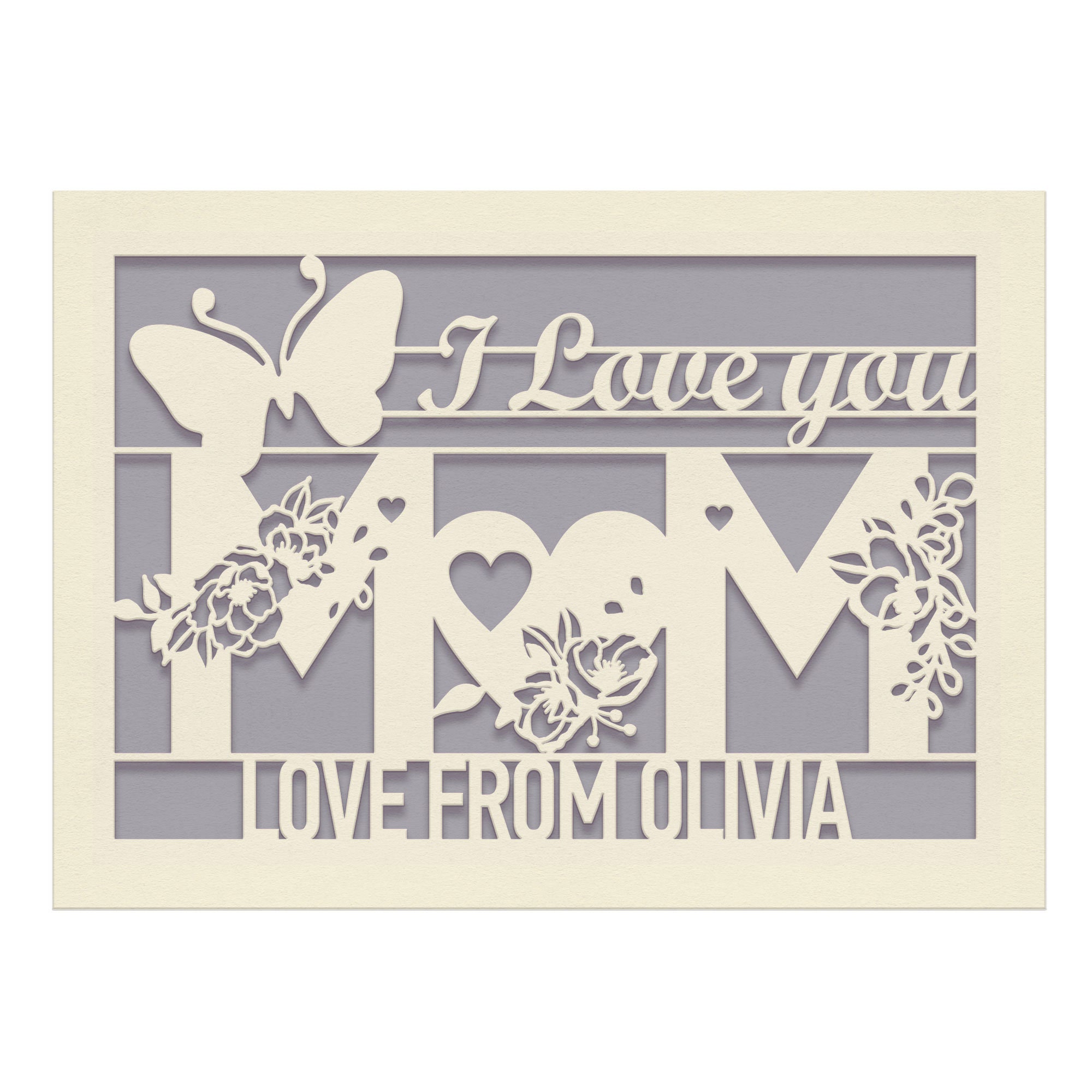 Personalized Mother's Day Card Custom Mothers Day Gift for Mum Her ...