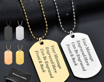 TooLoud Bruh Text Only Adult Dog Tag Chain Necklace