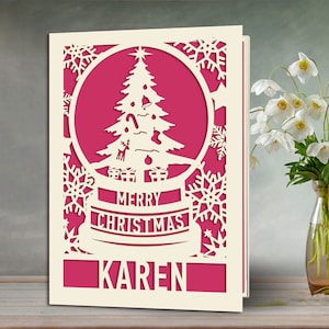 Personalized Christmas Card for Kids Son Daughter  Grandson Granddaughter 2025 Merry Xmas Cards Santa Gift for Brother Sister Girl Boy